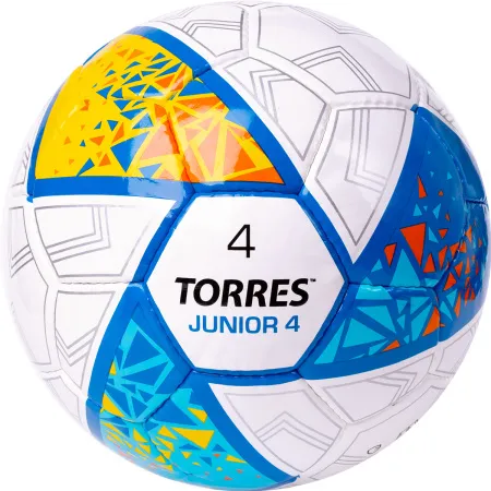 Мяч футб. TORRES Junior-4, F323804, р.4,глянц.ПУ, 4 сл, 32п, руч.сш, бел-жел-гол за 2&nbsp;070.60 ₽ купить в Владимире
