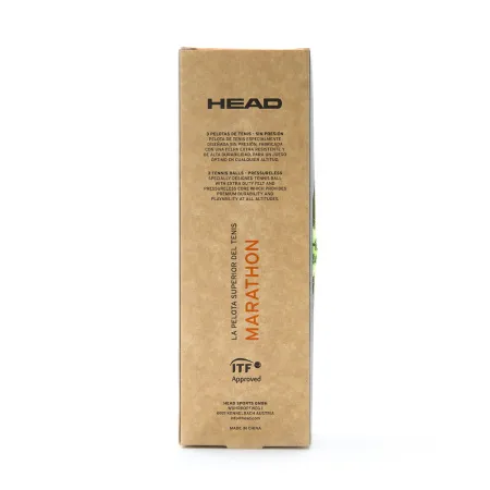 Мяч теннисный HEAD Marathon 3B, 578183, крафт. упак.3шт, без давления, фетр, нат.резина,желтый за 1&nbsp;055.70 ₽ купить в Владимире