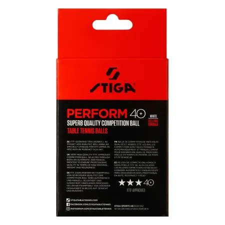 Мяч для наст. тенниса Stiga Perform 3***, 40+, 1113-2110-06, пластик, ITTF Appr., уп.6 шт, бел за 2&nbsp;121.60 ₽ купить в Владимире
