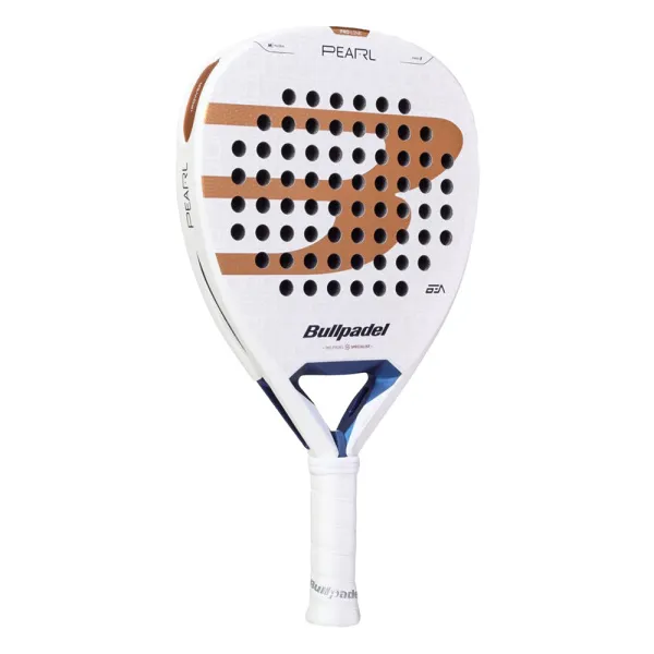 Ракетка для падела BULLPADEL Pearl 27, 497249, для проф-в, стекловолокно,карбон, бело-золотистый за 44&nbsp;319 ₽ в Владимире