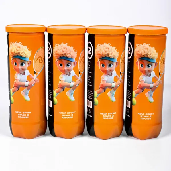 Мяч теннисный детский NS Orange, 5021005, уп.3 шт, резина, шерть, нейлон, желто-оранжевый за 613.70 ₽ в Владимире