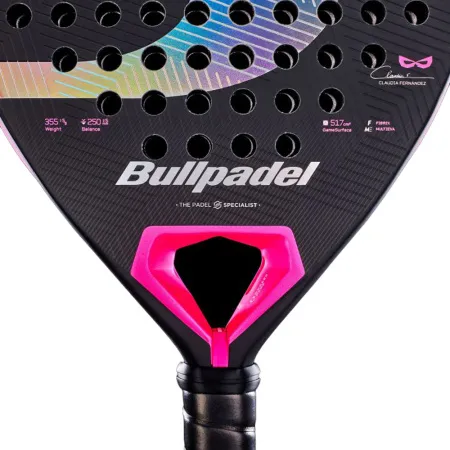 Ракетка для падела BULLPADEL Wonder 27, 497250, для продв.игроков, стекловолокно, карбон, черно-роз за 42&nbsp;969.20 ₽ купить в Владимире