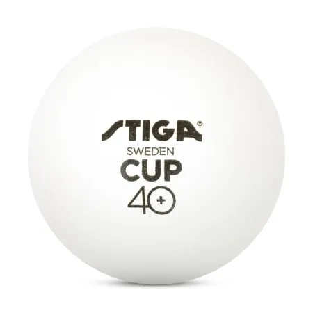 Мяч для наст. тенниса Stiga Cup ABS, 1110-2510-12, диам.40+мм, пластик, упак. 12 шт, белый за 1&nbsp;774.80 ₽ купить в Владимире