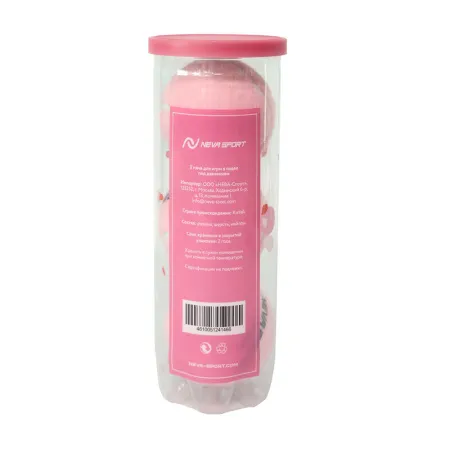 Мяч для падела NS Sakura, UAA2, уп.3 шт, сукно, нат.резина, розовый за 824.50 ₽ купить в Владимире