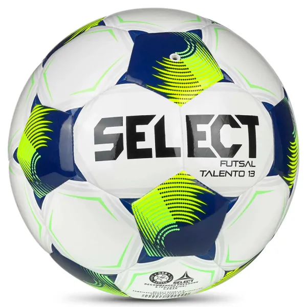 Мяч футзал. SELECT Futsal Talento 13 V26, 1062471015, р.3, 32п, ТПУ, гибр.сш, бело-сине-желтый за 4&nbsp;355.40 ₽ в Владимире