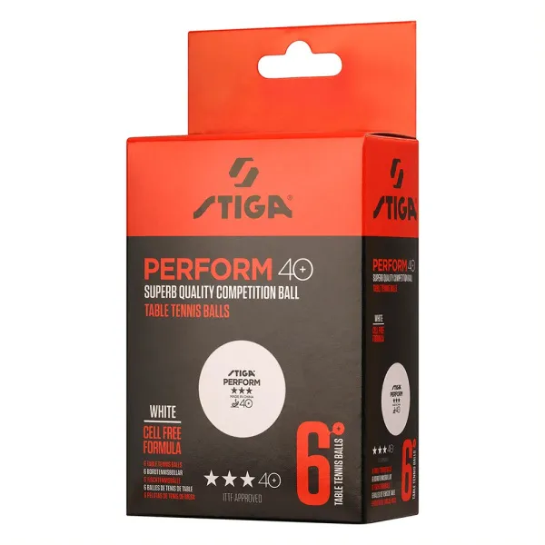 Мяч для наст. тенниса Stiga Perform 3***, 40+, 1113-2110-06, пластик, ITTF Appr., уп.6 шт, бел за 2&nbsp;121.60 ₽ в Владимире