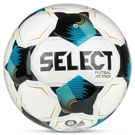 Мяч футзал. SELECT Futsal Attack V26, 1073471009, р.4, 32п, ПУ, руч.сш, бело-сине-черный за 5&nbsp;295.50 ₽ купить в Владимире