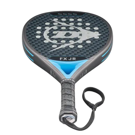 Ракетка для падела Dunlop FX Jr, 10370738, для юниоров, гибрид, графит, черно-голубой за 11&nbsp;019.40 ₽ купить в Владимире