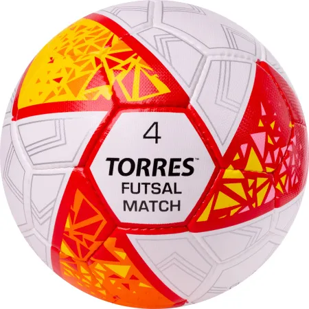 Мяч футзал. TORRES Futsal Match, FS323774, р.4, 32 панели. ПУ,4 подкл.слоя,ручн.сш,бело-крас-жёлт за 2&nbsp;454.80 ₽ купить в Владимире