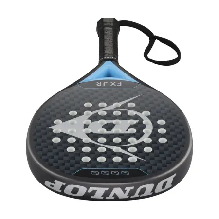 Ракетка для падела Dunlop FX Jr, 10370738, для юниоров, гибрид, графит, черно-голубой за 11&nbsp;019.40 ₽ купить в Владимире