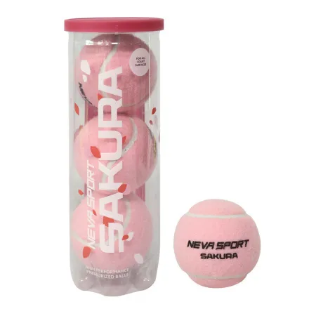 Мяч для падела NS Sakura, UAA2, уп.3 шт, сукно, нат.резина, розовый за 824.50 ₽ купить в Владимире