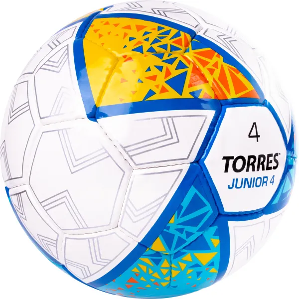 Мяч футб. TORRES Junior-4, F323804, р.4,глянц.ПУ, 4 сл, 32п, руч.сш, бел-жел-гол за 2&nbsp;070.60 ₽ в Владимире