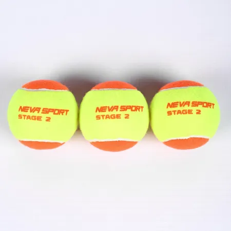 Мяч теннисный детский NS Orange, 5021005, уп.3 шт, резина, шерть, нейлон, желто-оранжевый за 613.70 ₽ купить в Владимире