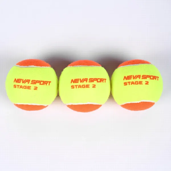 Мяч теннисный детский NS Orange, 5021005, уп.3 шт, резина, шерть, нейлон, желто-оранжевый за 613.70 ₽ в Владимире