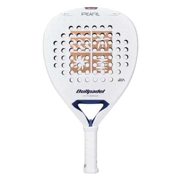 Ракетка для падела BULLPADEL Pearl 27, 497249, для проф-в, стекловолокно,карбон, бело-золотистый за 44&nbsp;319 ₽ в Владимире